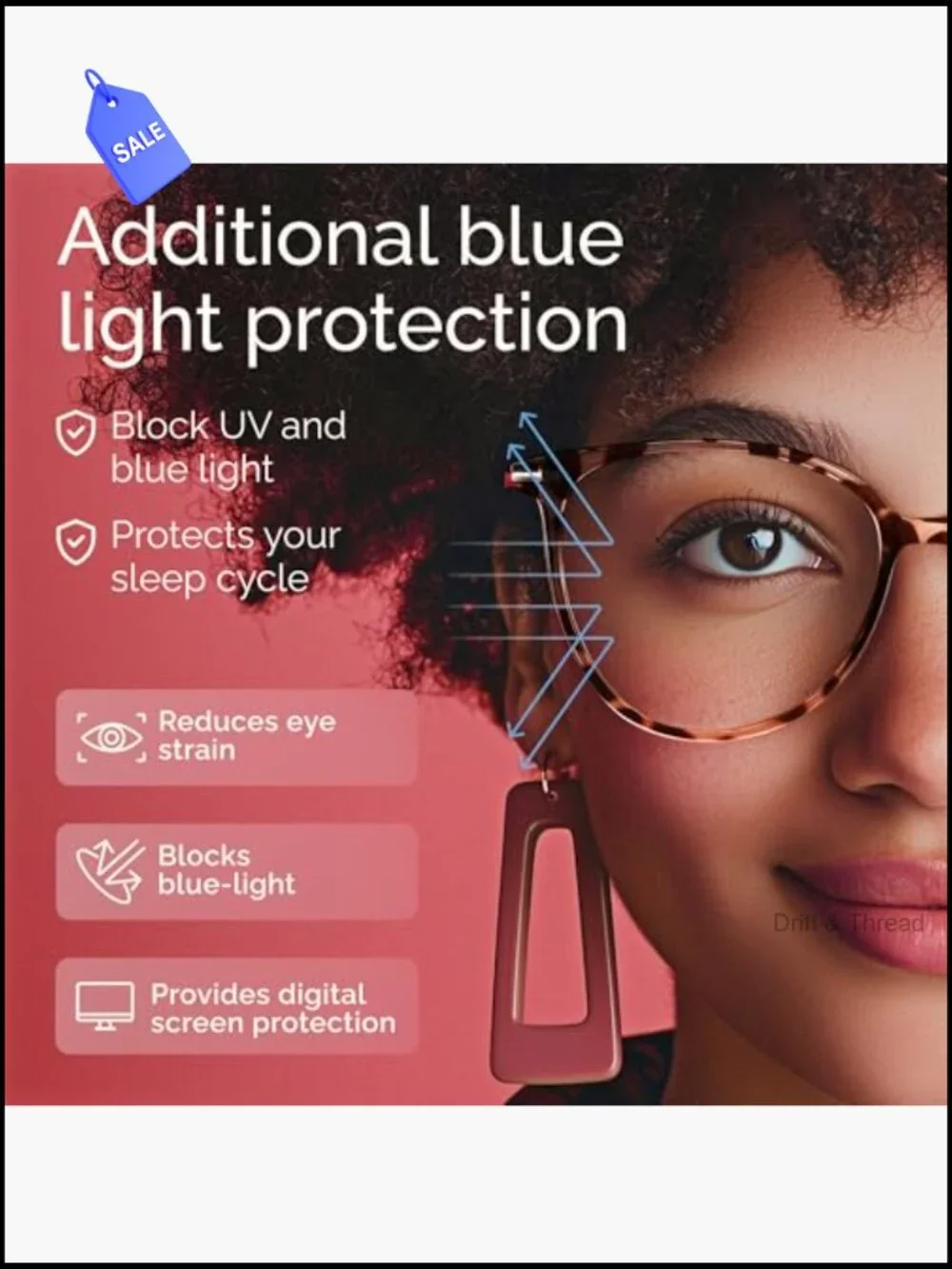 Retro Round Anti Blue Light Glasses TR90 Lightweight UV400